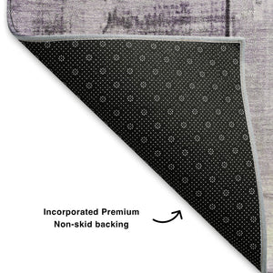 HomeRoots 10' X 14' Purple And Gray Geometric Area Rug – Stylish, Washable, UV-Protected, Perfect for Busy Homes! 706559