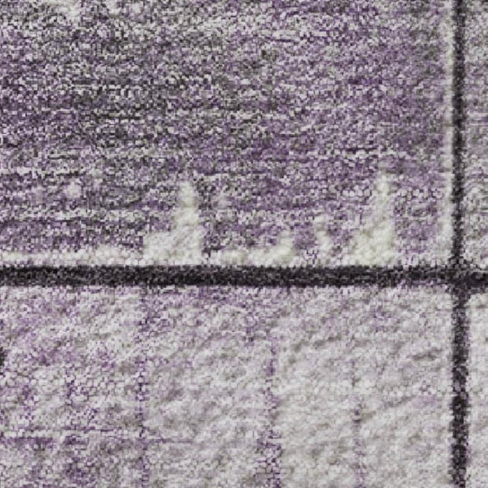 HomeRoots 10' X 14' Purple And Gray Geometric Area Rug – Stylish, Washable, UV-Protected, Perfect for Busy Homes! 706559