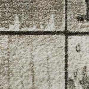 HomeRoots 9' X 12' Taupe and Gray Geometric Area Rug - Washable, UV Protected, Ideal for High-Traffic Spaces 706582
