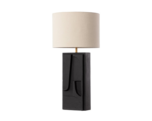 Sunpan Dirsan Table Lamp - Elegant Aluminum Design with Modern Finish and Versatile Bulb Compatibility Black