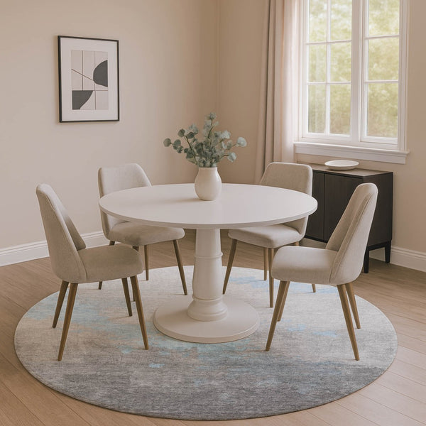 HomeRoots 8' X 10' Blue and Gray Abstract Area Rug - Washable, UV Protected, Stylish for Busy Homes! 706707