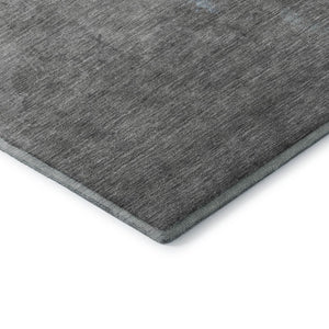 HomeRoots 9' X 12' Washable Blue and Gray Abstract Area Rug with UV Protection for Modern Living Spaces 706708