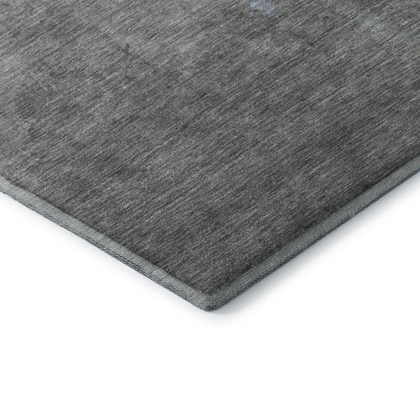 HomeRoots 9' X 12' Washable Blue and Gray Abstract Area Rug with UV Protection for Modern Living Spaces 706708