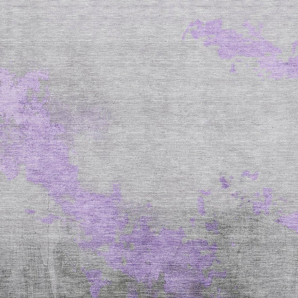 HomeRoots 10' X 14' Contemporary Lavender and Gray Abstract Area Rug with UV Protection for Active Homes 706721