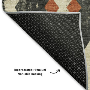 HomeRoots 8' X 10' Southwestern Washable Area Rug - Durable, UV Protected, Stain Resistant with Rustic Charm 706755