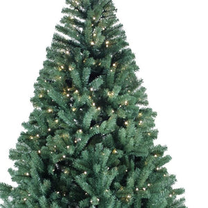 HomeRoots 7' Full Spruce Christmas Tree - Realistic, Lush Design with Pre-Lit LED Lights for Holiday Cheer 84 706782