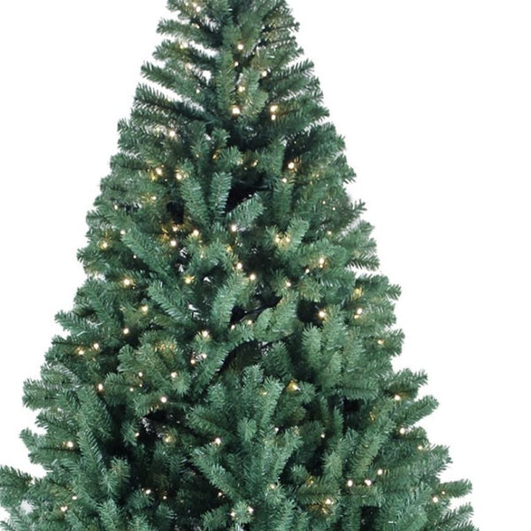 HomeRoots 7' Full Spruce Christmas Tree - Realistic, Lush Design with Pre-Lit LED Lights for Holiday Cheer 84 706782