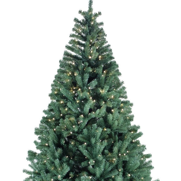 HomeRoots 7' Full Spruce Christmas Tree - Realistic, Lush Design with Pre-Lit LED Lights for Holiday Cheer 84 706782