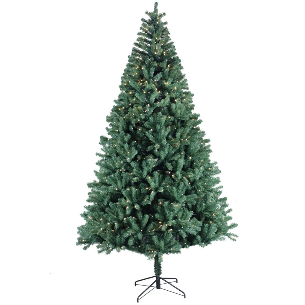 HomeRoots 7' Full Spruce Christmas Tree - Realistic, Lush Design with Pre-Lit LED Lights for Holiday Cheer 84 706782