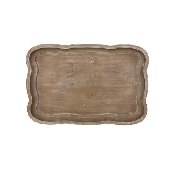 English Elm Christopher Knight Home® - End Hourglass Accent Table with Lipped Rectangular Top, French Country Firwood Charm and Elegance Natural+White N771P223027Y