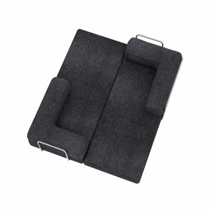 HomeRoots 82" Blue Chenille Convertible Futon Sofa - Modern Multi-Functional Sleeper for Any Living Space 706808