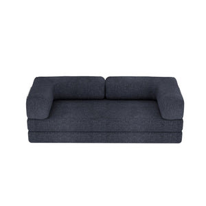 HomeRoots 82" Green Corduroy Convertible Futon Sofa - Modern Comfort & Versatile Sleeper for Any Space 706809