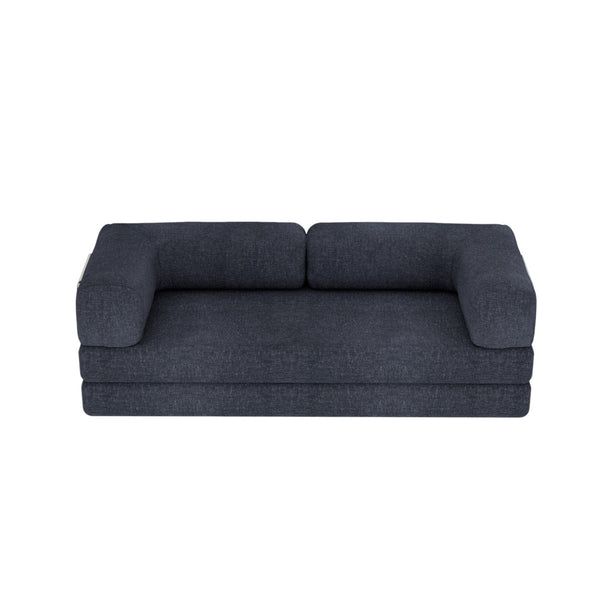 HomeRoots 82" Green Corduroy Convertible Futon Sofa - Modern Comfort & Versatile Sleeper for Any Space 706809