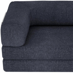 HomeRoots 82" Green Corduroy Convertible Futon Sofa - Modern Comfort & Versatile Sleeper for Any Space 706809