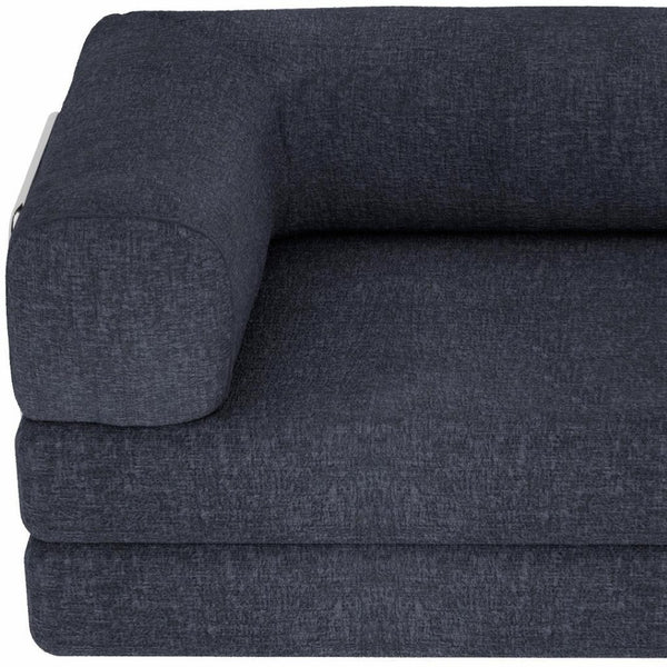 HomeRoots 82" Green Corduroy Convertible Futon Sofa - Modern Comfort & Versatile Sleeper for Any Space 706809