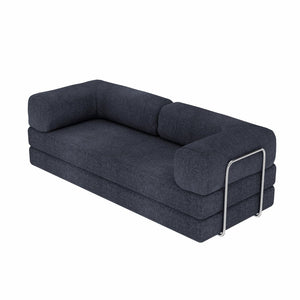 HomeRoots 82" Green Corduroy Convertible Futon Sofa - Modern Comfort & Versatile Sleeper for Any Space 706809