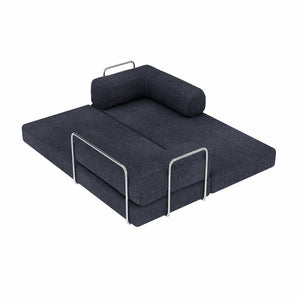 HomeRoots 82" Green Corduroy Convertible Futon Sofa - Modern Comfort & Versatile Sleeper for Any Space 706809