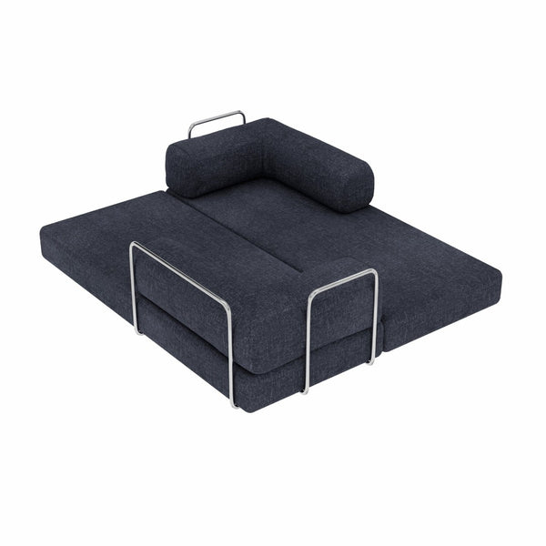 HomeRoots 82" Green Corduroy Convertible Futon Sofa - Modern Comfort & Versatile Sleeper for Any Space 706809