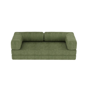 HomeRoots 94" Gray Chenille Modular Sleeper Sofa - Comfortable, Stylish, and Versatile for Any Space! 706810