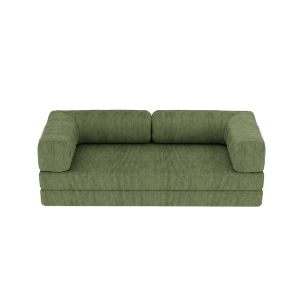 HomeRoots 94" Gray Chenille Modular Sleeper Sofa - Comfortable, Stylish, and Versatile for Any Space! 706810