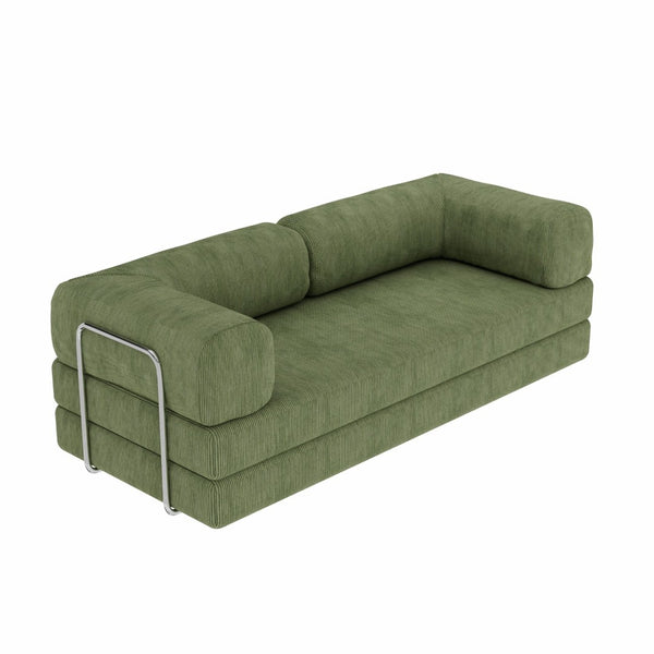 HomeRoots 94" Gray Chenille Modular Sleeper Sofa - Comfortable, Stylish, and Versatile for Any Space! 706810