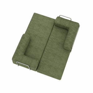 HomeRoots 94" Gray Chenille Modular Sleeper Sofa - Comfortable, Stylish, and Versatile for Any Space! 706810