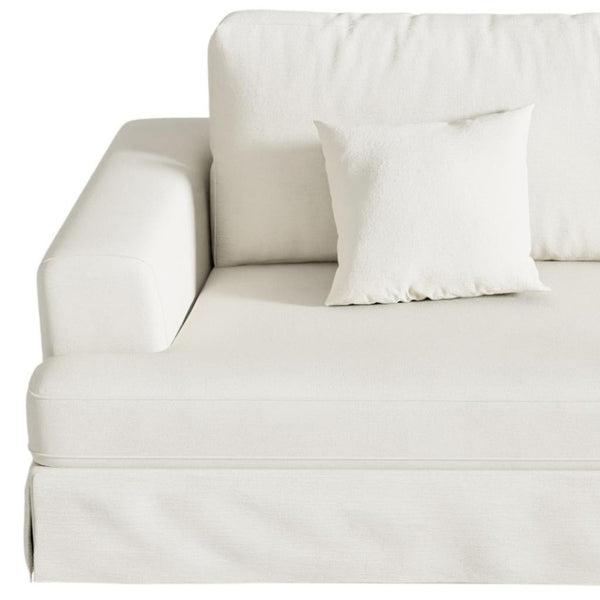 HomeRoots 93" Green Corduroy Modular Sleeper Sofa with Stainless Steel Accents & Cozy Toss Pillows for Comfort 706812
