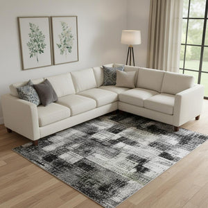 HomeRoots 10' X 14' Blush & Gray Striped Washable Area Rug – UV Protected, Stain-Resistant, Stylish & Durable 706825
