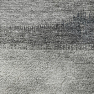 HomeRoots 5' X 8' Gold and Gray Striped Area Rug - Washable, UV Protected, Durable for High-Traffic Spaces 706827