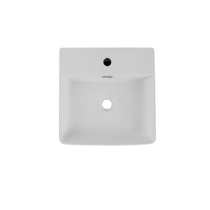 English Elm Bothwa Square Ceramic Vessel Sink Glossy White Cupc Certified Countertop Bath Basin B2724P262840