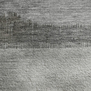 HomeRoots 10' Sky Blue and Gray Striped Washable Area Rug with UV Protection – Durable, Stylish, Easy-Care Design 706843