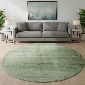 HomeRoots 8' X 10' Artichoke Green & Beige Washable Area Rug - Durable, UV-Protected, Modern Design for Homes 706847