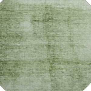 HomeRoots 8' X 10' Artichoke Green & Beige Washable Area Rug - Durable, UV-Protected, Modern Design for Homes 706847