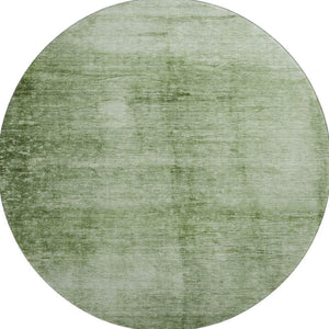HomeRoots 8' X 10' Artichoke Green & Beige Washable Area Rug - Durable, UV-Protected, Modern Design for Homes 706847