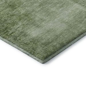 HomeRoots 10' X 14' Artichoke Green Abstract Area Rug - Washable, UV-Protected, Stylish & Durable for Homes 706849