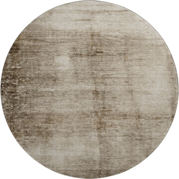 HomeRoots 8' X 10' Beige And Brown Abstract Area Rug – Durable, Washable, UV Protected, Non-Slip for Busy Homes! 706853