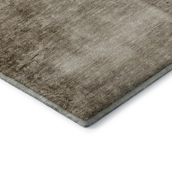 HomeRoots 8' X 10' Beige And Brown Abstract Area Rug – Durable, Washable, UV Protected, Non-Slip for Busy Homes! 706853
