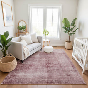 HomeRoots 10' X 14' Blush and Pink Abstract Area Rug - Washable, UV Protected, Modern Design for Any Space 706861