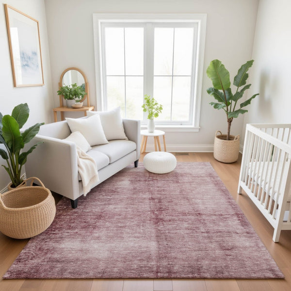 HomeRoots 10' X 14' Blush and Pink Abstract Area Rug - Washable, UV Protected, Modern Design for Any Space 706861