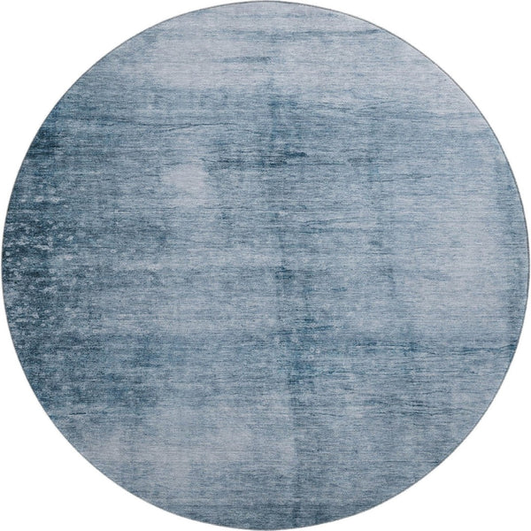 HomeRoots 8' X 10' Washable Denim Blue & Sky Blue Abstract Area Rug with UV Protection for Busy Homes 706865
