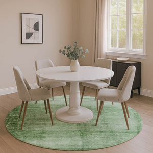 HomeRoots 8' X 10' Green and Beige Abstract Washable Area Rug - Durable, UV-Protected, Stain-Resistant Design! 706871