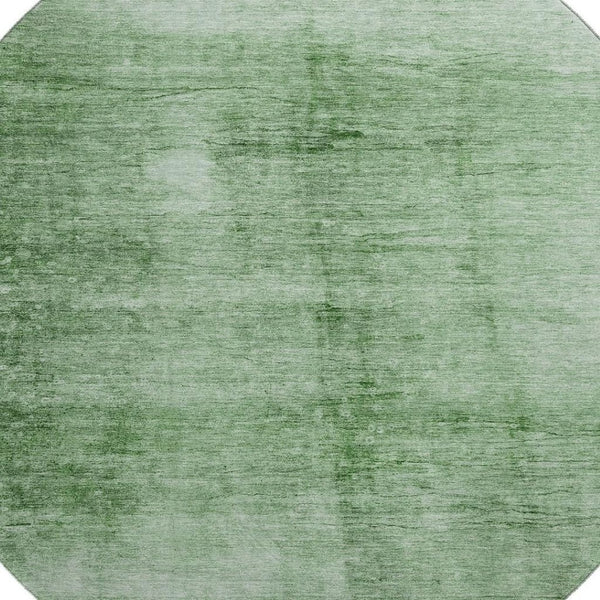 HomeRoots 8' X 10' Green and Beige Abstract Washable Area Rug - Durable, UV-Protected, Stain-Resistant Design! 706871