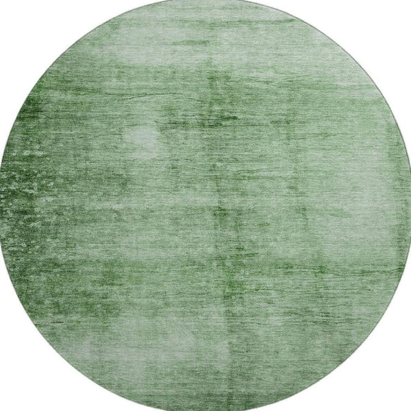 HomeRoots 8' X 10' Green and Beige Abstract Washable Area Rug - Durable, UV-Protected, Stain-Resistant Design! 706871