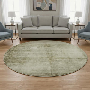 HomeRoots 8' X 10' Khaki & Beige Abstract Area Rug - Washable, Stain Resistant, UV Protected for Busy Homes 706877
