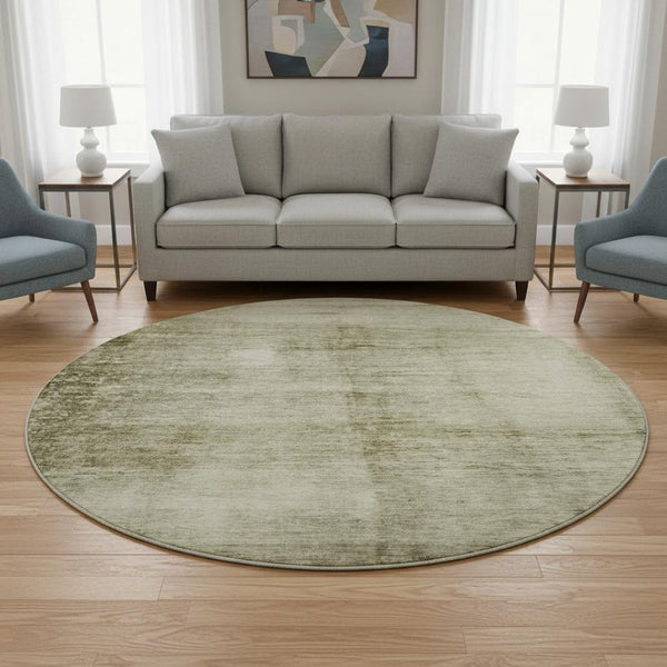 HomeRoots 8' X 10' Khaki & Beige Abstract Area Rug - Washable, Stain Resistant, UV Protected for Busy Homes 706877