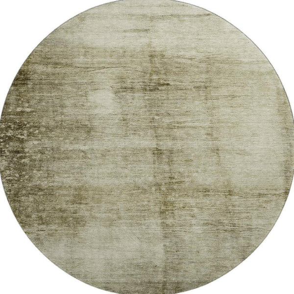 HomeRoots 8' X 10' Khaki & Beige Abstract Area Rug - Washable, Stain Resistant, UV Protected for Busy Homes 706877