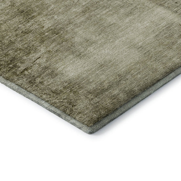 HomeRoots 10' X 14' Khaki and Beige Abstract Area Rug - Washable, UV Protected, Stain Resistant & Durable Design 706879