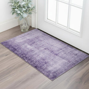 HomeRoots 5' X 8' Vibrant Purple & Lavender Abstract Washable Area Rug – UV Protected, Stain Resistant & Durable 706881