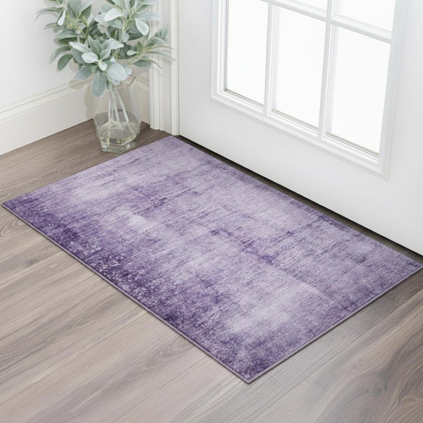 HomeRoots 5' X 8' Vibrant Purple & Lavender Abstract Washable Area Rug – UV Protected, Stain Resistant & Durable 706881