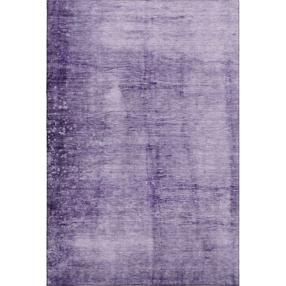 HomeRoots 8' Purple & Lavender Abstract Round Rug - Washable, UV-Protected, Stain-Resistant, Non-Slip Design! 706882